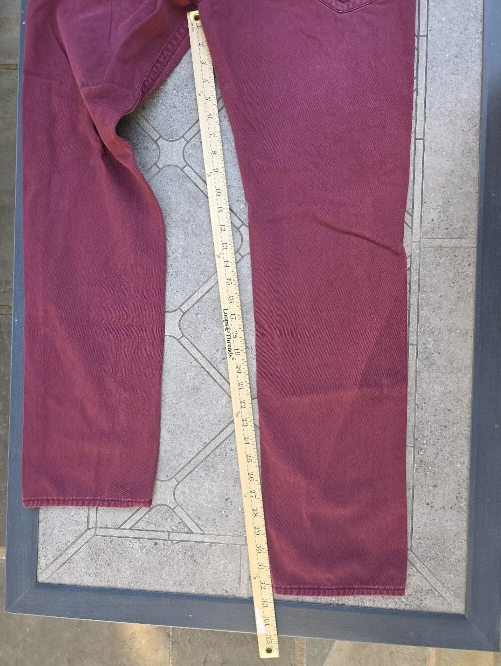 🔥 True Religion Section Slim Jeans – Burgundy / Maroon 🔥32
